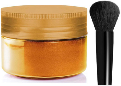 GFSU - GO FOR SOMETHING UNIQUE Golden Highlighter Highlighter Gold Shimmery Shiny Face Makeup Shimmer Powder Highlighter(gold)