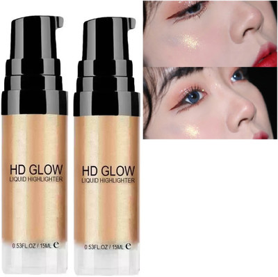AFARAXIA Use Glow Liquid Highlighter Gold highlighter for shiny face Highlighter(Gold)