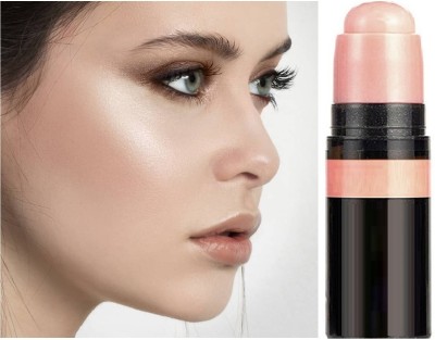 ADJD New Highlighter & Bronzer Pen, Face Brightens Pinkish Highlighter Stick Highlighter(Pinkish)