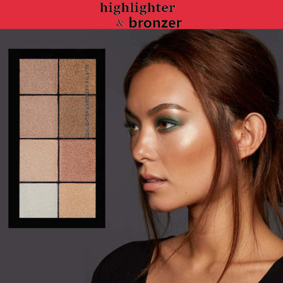 ADJD BEST TRENDING 8 COLORS RADIANT RICH HIGHLIGHTER PALETTE  Highlighter(Multi color)