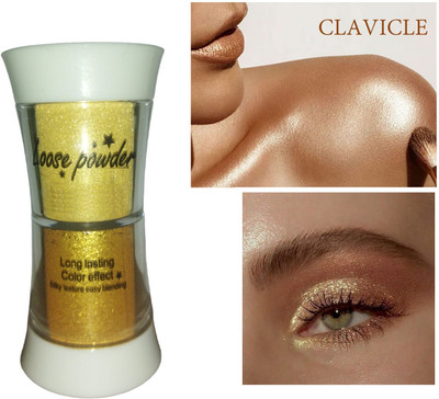 ADJD MULTI COLOR HIGHLIGHTER AND EYE SHADOW HIGHLIGHTER GOLDEN & GOLD Highlighter(yellow,gold)