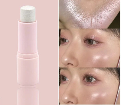 tanvi27 Best creamy highlighter stick long lasting soft shimmer highlighter Highlighter(sliver)