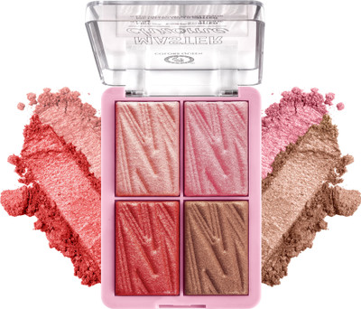 COLORS QUEEN 4 Shade Master Chrome Illuminating Glow Metallic Face Kit Highlighter Palette Highlighter(Multicolor 2)
