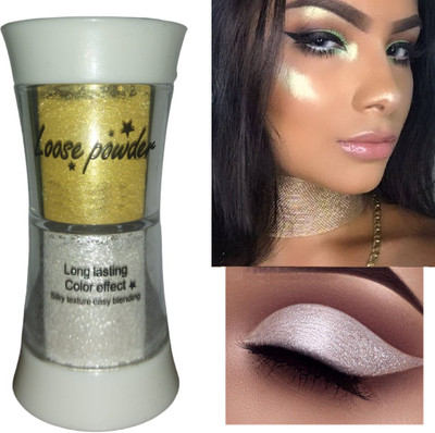 ADJD MULTI COLOR HIGHLIGHTER AND EYE SHADOW HIGHLIGHTER WHITE & GOLD Highlighter(MULTI COLOR)