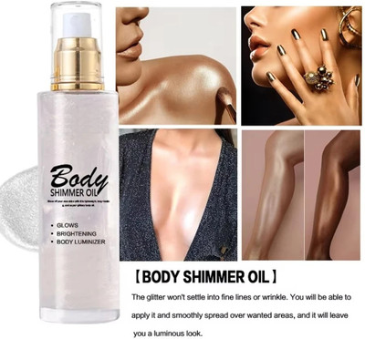 FLORERO Liquid Illuminator Ultra Smooth Shine Waterproof Face And Body  Highlighter(Silver)
