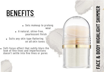 HUZURLU BEST LOOK COLOR CHANGING SHINY SILVER HIGHLIGHTER FOR MAKEUP Highlighter(white)
