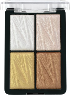 MARS 4 Shade Illuminating Glow Highlighter Palette Blusher GlowZilla Face Kit Highlighter(Shade-01)