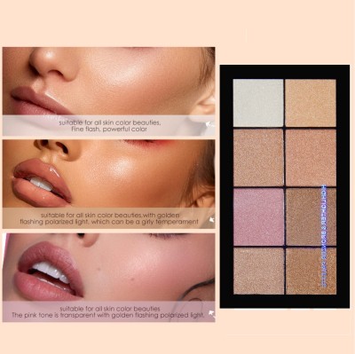 YAWI Highlighter Palette Silky pigments for long lasting shimmer look Highlighter(MULTI COLOR)