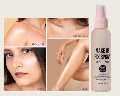 MYEONG Liquid Shimmer Highlight Make Up Fix Spray Highlighter(Pink)