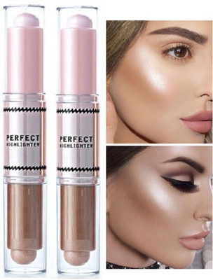 DARVING Combo Brighten Makeup Cream Shimmer Highlighter Stick Highlighter(multi color)