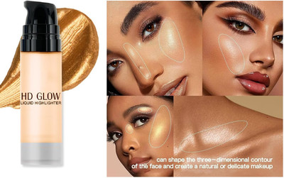 Jiwoo profectional hd face glowing highlighter Highlighter(gold)