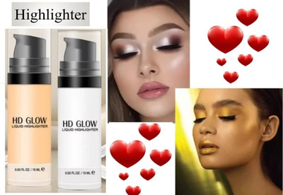 HUZURLU Radiant Illuminator For Face Cheekbone Body Glow Bronzer Glitter Illuminating Highlighter(SILVER)