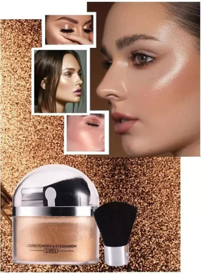 EVERERIN Best Illuminator Face Glowing Shimmer Shiny Highlight Make For Professional Look Highlighter(golden)