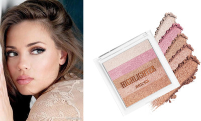 Sheny 5 COLOR SHIMMERY SHINY GLOW MAKEUP BASED BRICK HIGHLIGHTER Highlighter(multicoloer)