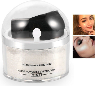 ADJD SHIMMER FINISH SILVER WHITENING SHIMMER HIGHLIGHTER LOOSE POWDER FOR ALL SKIN TYPE Highlighter(SILVER)