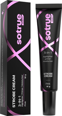 Sotrue Strobe Cream - 18gm | Instant Illumination | Primer + Moisturizer + Highlighter(18 g, Pink)