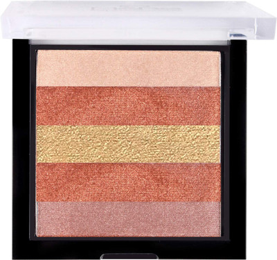 Facejewel Highlighter Shimmer & Blusher Palette for Face Makeup Highlighter(Shade-02)