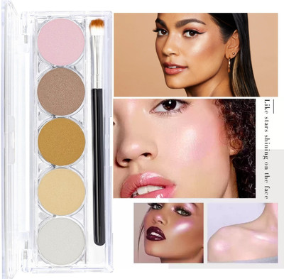 DARVING Highlighter-Weightless Illuminating Shimmer Texture Longwear Palette  Highlighter(MULTI COLOR)