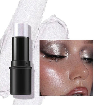 Latixmat Highlighter Stick Shimmer Cream Pearl Finish Stick Crayon  Highlighter(White)