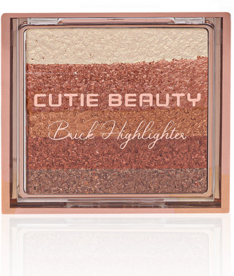 Cutie Beauty Brick Highlighter | Highly-Pigmented Powder  Highlighter(Multi Color-5)