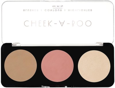 WECHARMERZ Cheek-A-Boo Face Palette With Blusher, Contour And Highlighter Palette Highlighter(Shade-1)