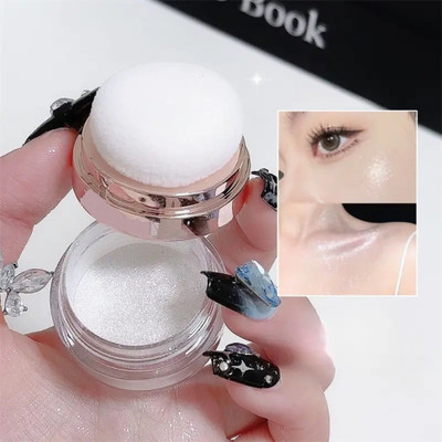 GULGLOW99 Korean Diamond Highlighter Powder | Shimmer Bronzer Face Contour Sparkle Highlighter(WHITE)