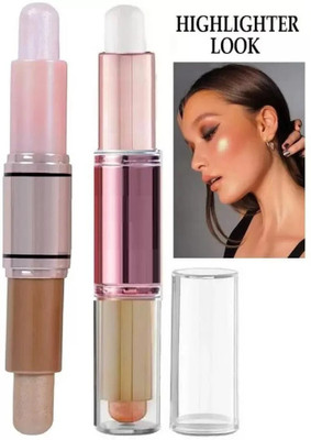 Yuency PRO DUAL SHIMMERY SHINY STROBING HIGHLIGHTER STICK Highlighter(MULTI COLOR)