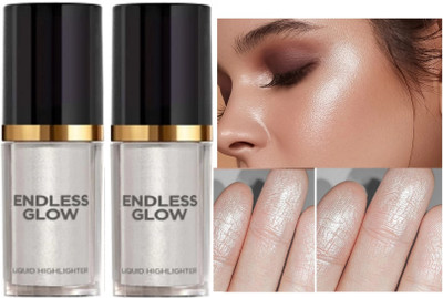 Emijun Liquid Highlighter With Dewy Finish and smooth shiny Highlighter COMBO Highlighter(WHITE)