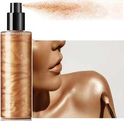 YAWI best Shimmer Glow Illuminator for Women - Sprays Glitter - Shin look Highlighter(GOLD)