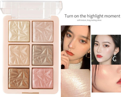 Latixmat Best 6 Colour Highlighter Palette Highlighter(Multicolor)