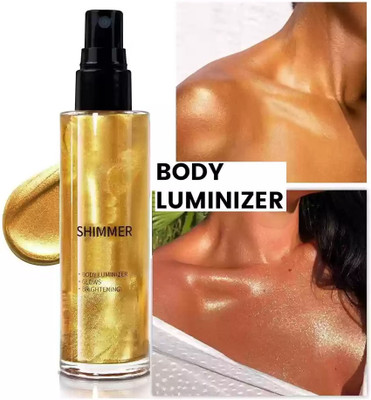 EVERERIN Highlighter Spray Glitter Body Face Shimmer Highlighter(GOLD)