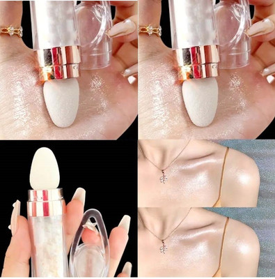 GABBU High Pigmented Makeup Cream Shimmer Highlighter Stick  Highlighter(Silver)