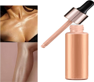 Latixmat Liquid Highlighter For Face Makeup Illuminating With Dewy Finish Highlighter(Rose Gold)