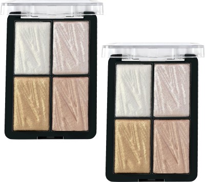 GFSU - GO FOR SOMETHING UNIQUE Highlighter Palette Highlighter pack of 2 Highlighter(MULTI COLOR)