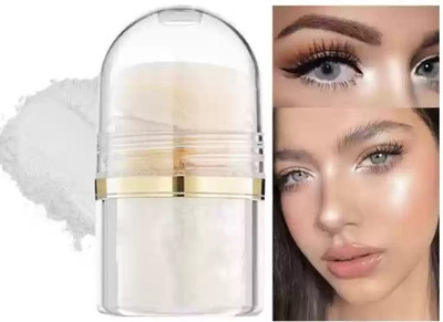HUZURLU Pearl White Shimmer Glitter Highlighter Highlight Makeup Highlighter(Silver)