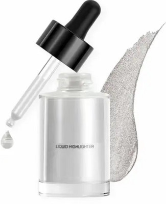 AFARAXIA Moisturizing Liquid Highlighter Quick-Drying Non-Sticky Highlighte  Highlighter(Silver)