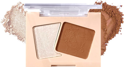 Neycare 2 in 1 ultra hd contour & highlighter palette for professional look Highlighter(Nutty, Radiant pearl)