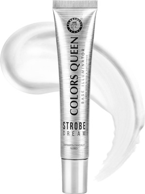 COLORS QUEEN Strobe Cream 30g | Primer + Highlighter + Moisturizer | Instant Illuminating Highlighter(Silver Pink)