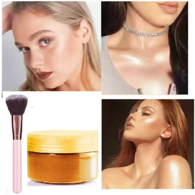 Jiwoo new Ultra Shimmer Smooth gold Highlighter For Women Highlighte Highlighter(gold)