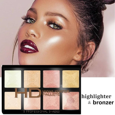 USBK Face & Body Highlighter Makeup Palette Highlighter(MULTI-COLOR)