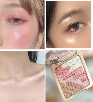 Jiwoo Best Highlighter Face Palette Ultra Blendable & Long Lasting Highlighter(Muliti color)