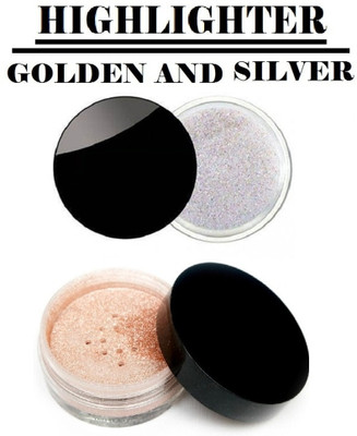 JANOST MULTI COLOR HIGHLIGHTER AND EYE SHADOW HIGHLIGHTER Highlighter(Gold, Silver)
