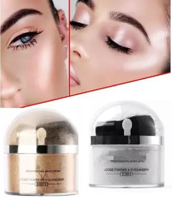 Latixmat NEW LONG WAER BEST COLOR LOOOSE POWDER Highlighter(Golden, Silver)