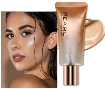 AFARAXIA Illuminator Makeup Base - Bright Pearl Color for Instant Skin Brightening Primer Highlighter(Golden pink)