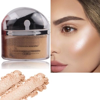 Latixmat Shimmery Golden Face Makeup Shimmer Powdery  Highlighter(gold)