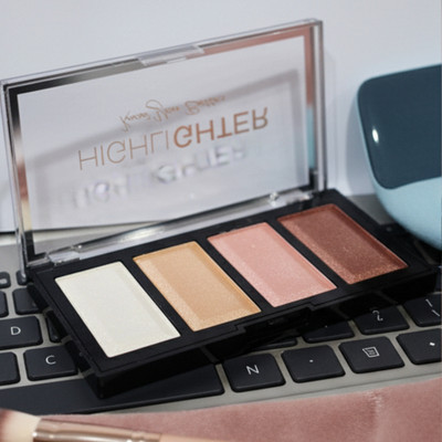 BLUST&FAMME Highlighter r Palette, Pressed Powder, Forever Lit (20gm)..beauty Highlighter(multi)