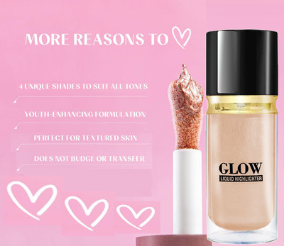 SHENY COLORS Brightening Liquid Highlighter (PACK OF-1),10 ML  Highlighter(Metallic gold)