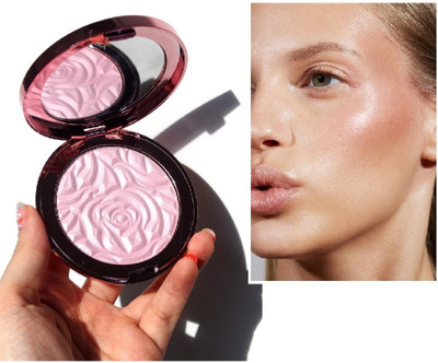 Arcanuy Stunning glow Finish Face Pink Rose  Highlighter(rose pink)
