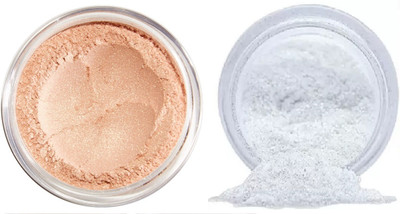 Aylily Perfect Shine Finish Gold And Silver Highlighter Powder Highlighter(Gold, Silver)