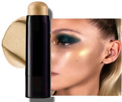 YAWI 3 Color illuminating Backed Highlighter Easy-to-blend Formula  Highlighter(Golden)